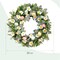 22-Inch Spring Easter Wreath – Front Door & Wall Decor with Green Leaves, Bunny, Wild Flowers, and Eggs, Rustic Farmhouse Home Decoration